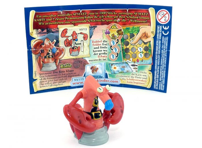 Rolfo mit Schatzkarte und Beipackzettel (Monster & Piraten)