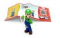 Super Mario sein Freund Luigi in blauer Latzhose - DV549 mit Beipackzettel