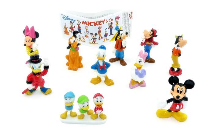 MICKEY und Co. Figurensatz mit Beipackzettel [Firma Zaini]