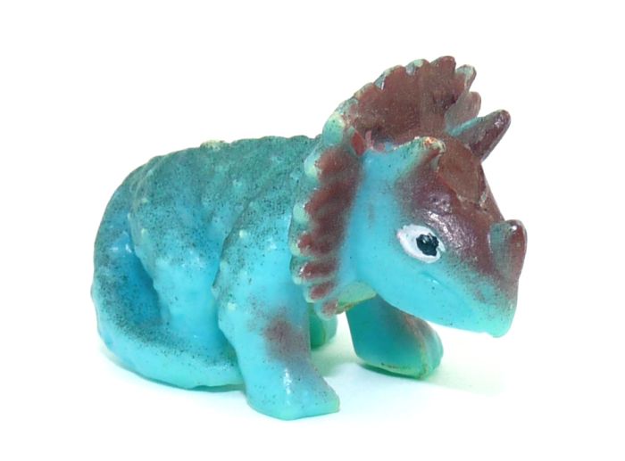 Styracosaurus in türkisblauen Grundmaterial sehr hell (Saurier von 1978 Variante)