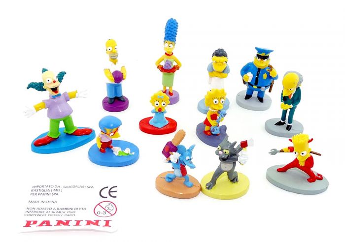 12 coole Simpsons Figuren auf Sockel von der Firma Panini