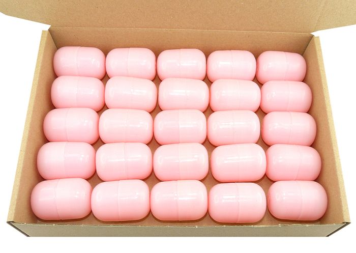 25 Ü-Ei Kapseln in ROSA glänzend