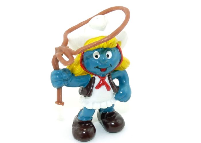 Schlumpfine mit Lasso von Schleich, W. Germany [Gummischlümpfe] ÜEi