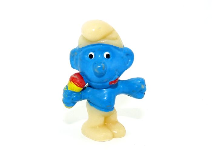 Schlecker Schlumpf in schlieriger Bemalung. Sehr guter Zustand