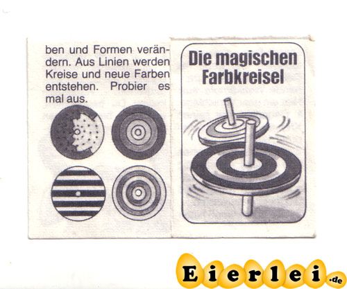 Zettel von dem magischen Farbkreisel (Alte Ü-Ei Inhalte)