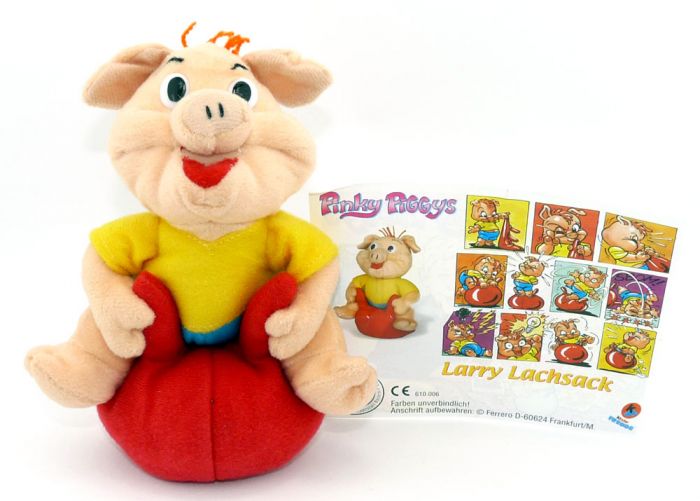 Larry Lachsack von den Pinky Piggys aus dem Maxi Ei (Plüschfigur)