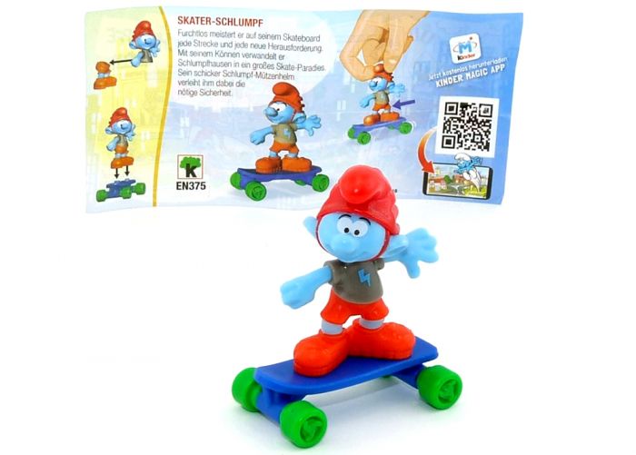 Skater Schlumpf EN375 mit Beipackzettel (Schlümpfe in der City)