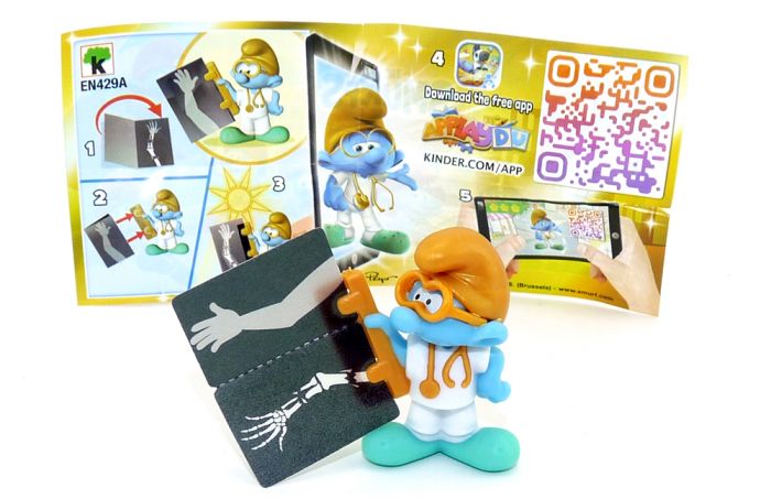 Röntgen Schlumpf von der Golden Schlümpfe Edition (Beipackzettel Nummer EN429A)