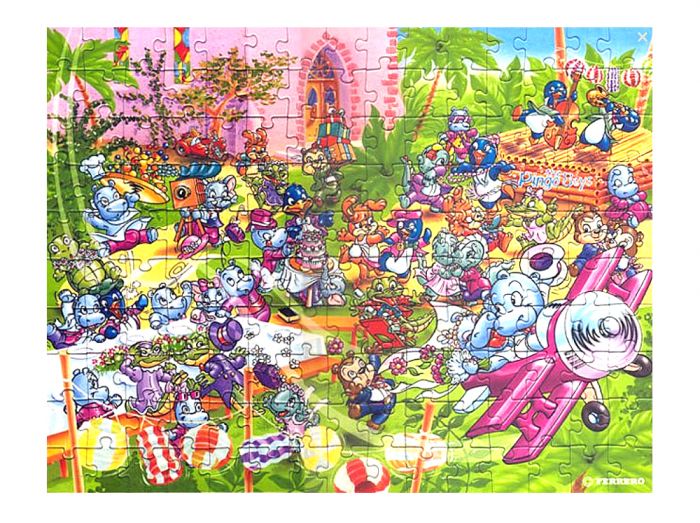 Maxi Ei Puzzle der Happy Hippo Hochzeit mit Beipackzettel (150 Teile)