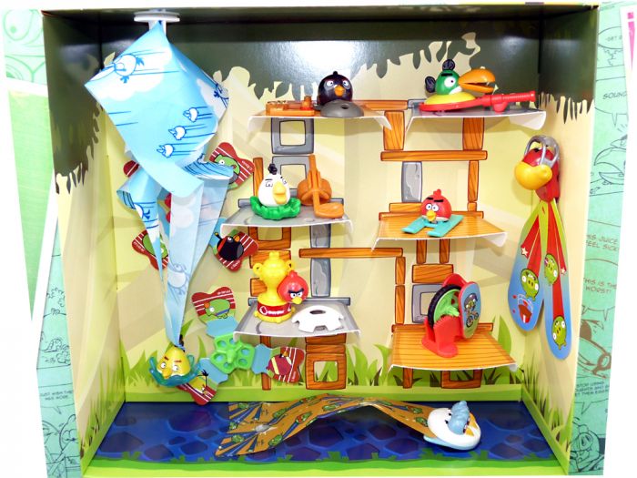 Angry Birds Diorama mit allen Figuren (Sommerei - Kinderjoy Merendero)