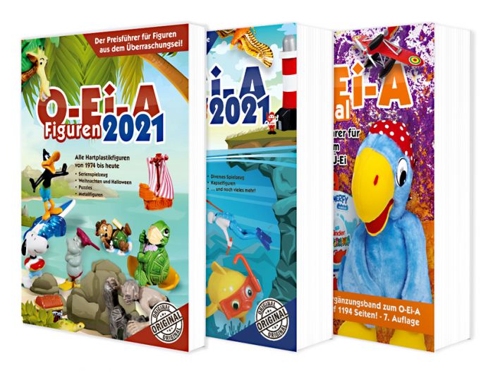 Das O-Ei-A 3er Bundle 2021 - O-Ei-A Figuren, O-Ei-A Spielzeug und O-Ei-A Spezial im 3er-Pack mit rund 9,00 € Preisvorteil gegenüber Einzelkauf