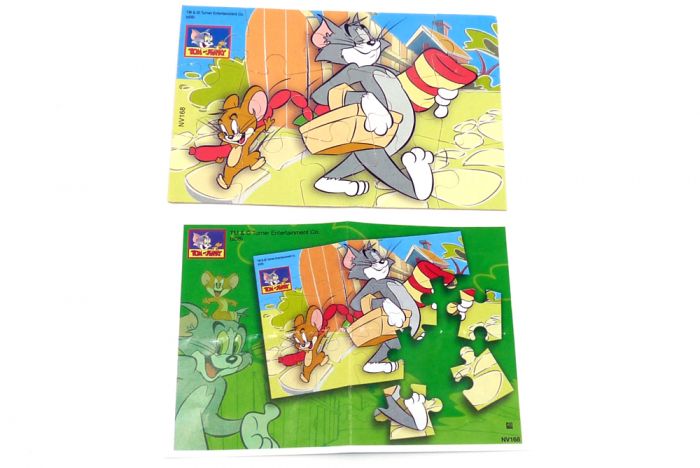 Puzzleecke von Tom & Jerry Nr. 2 mit Beipackzetteln Ü-Ei Puzzle