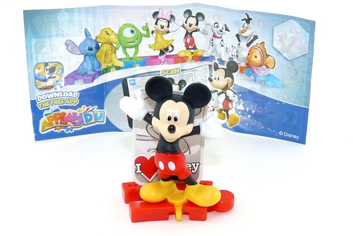 100 Jahre Wald Disney Figur MICKY MAUS + Beipackzettel. Kennung VT334  (100 Years of Wonder)