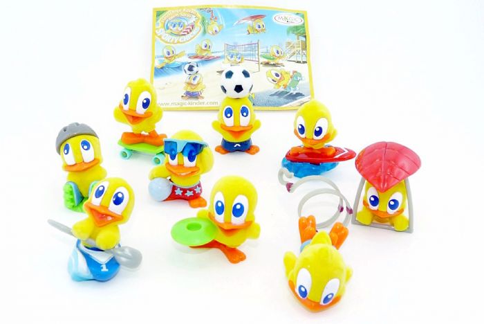 Komplettsatz der Sporty Chicks mit einem Beipackzettel