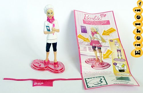 Chefköchin mit Beipackzettel aus der Serie Barbie I CAN BE