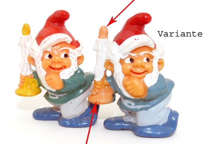 Nachtwächter Zwerg, wo die Kerze nicht mit gelber Farbe abgesetzt ist (Ü-Ei Variante)