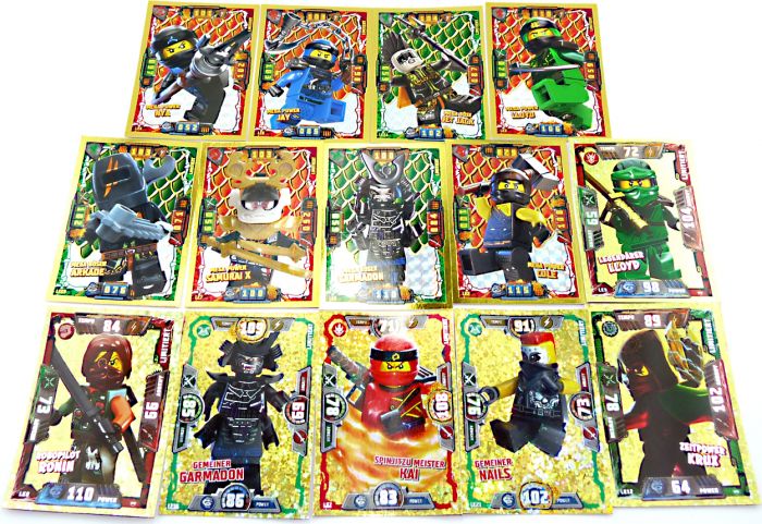 Lego Ninjago TCG 14 unterschiedliche LE Karte aus den Serien 2 , 3 , und 4 - alles limitierte Karten