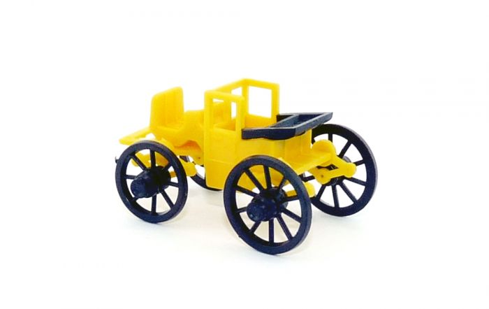 Kutsche in gelb aus der Serie "Zeit der schönen Kutschen" von 1977 (Bermes-Design)