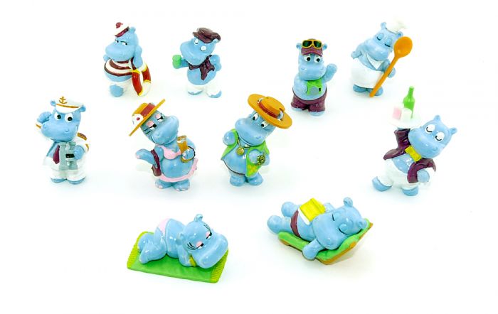 Die Happy Hippos auf dem Traumschiff, alle 10 Figuren der Serie