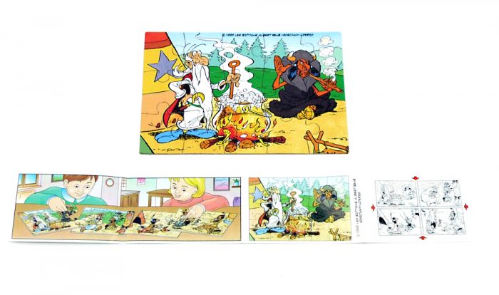 Puzzleecke Asterix in Amerika mit Beipackzettel original (Ecke oben links)