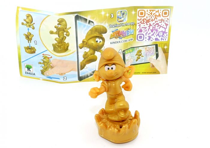 Jogger Schlumpf von der Golden Schlümpfe Edition (Beipackzettel Nummer EN403A)