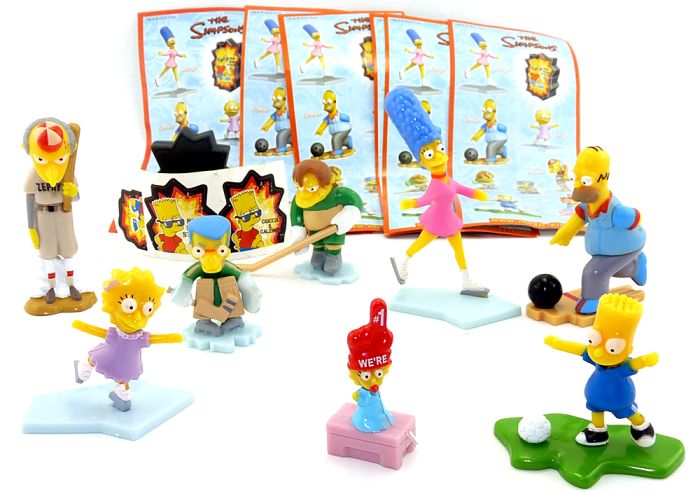 The Simpsons. 8 Figuren aus Italien von 2010 mit USB Stick und allem Beipackzetteln
