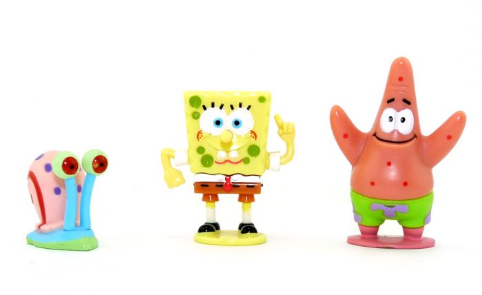 Spongebob, Patrick und Gary, die drei Freunde aus Bikini Bottom