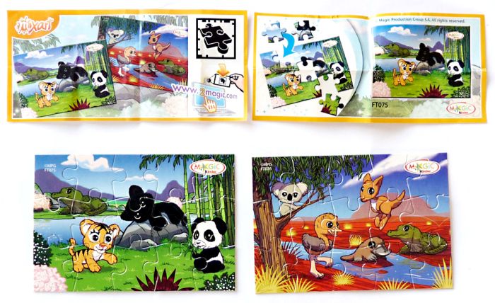 Natoons Puzzle Mixart 2014, zwei Puzzle und die beiden BPZ