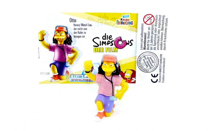 Otto Mann der Busfahrer mit deutschen Beipackzettel (The Simpsons)