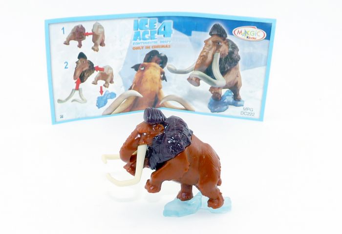 Manni Mammut aus der Serie Ice Age 4 mit Beipackzettel