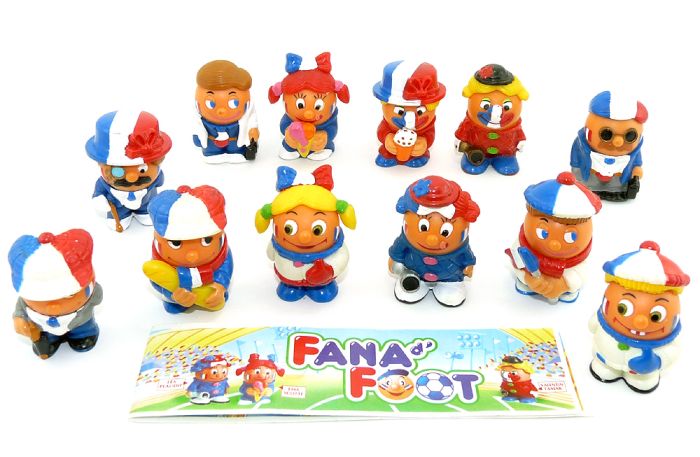 Komplett Satz FANA D FOOT aus Frankreich. Alle 12 Figuren der Serie mit Beipackzettel