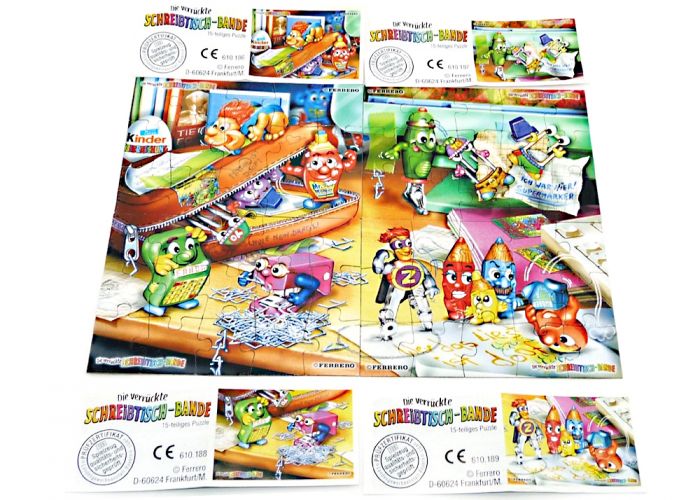 Alle 4 Puzzleecken von den Schreibtischbande + 4 BPZ