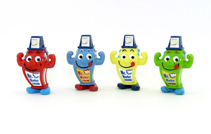 Alle 4 Mr. Marker der Serie [Rot, blau, gelb und grün]