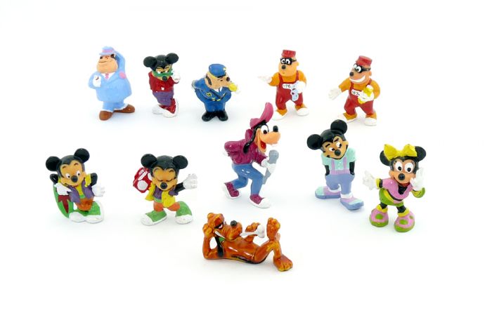 Goofy ohne Kappe Micky und seine tollen Freunde 1989-100% original !!! SATZ 