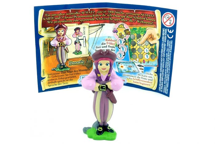 Donnie mit Schatzkarte und Beipackzettel (Monster & Piraten)