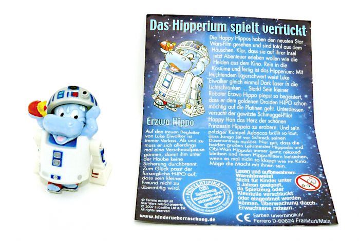 R2 D2 Erzwo Hippo Figur aus der Serie Hipperium (Star Wars Figur R2D2)