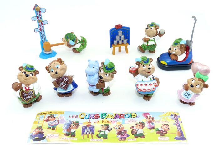 Les Ours Bavarois Figuren Set mit Beipackzettel (1999 aus Frankreich)