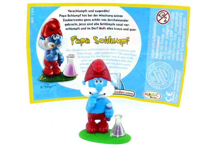 Papa - Schlumpf, Oberschlumpf mit Zettel (Schlümpfe 2008)