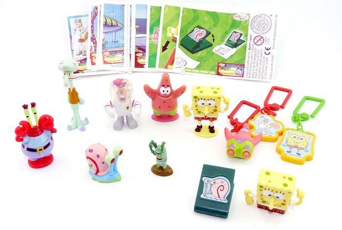 Satz SpongeBob Schwammkopf Figurenkomplett mit Spielzeug (Deutsche Komplettsätze)