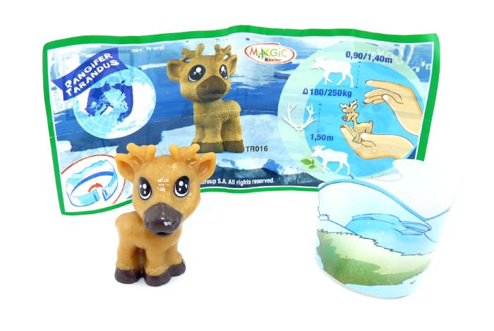 Elch von den Natoons Polarkinder Figuren (Einzelfigur mit Zettel und Rückwand Kennung TR016)