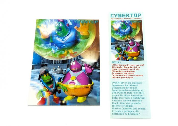 Cybertops Puzzleecke "oben rechts" mit Beipackzettel
