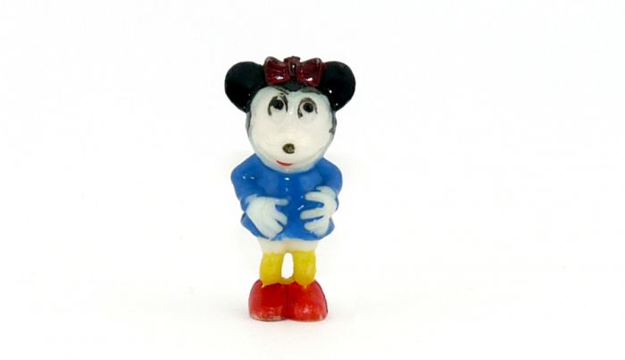 Minnie - Gesicht unbemalt und gelbe Strümpfe (Alte Ü-Ei Figuren)