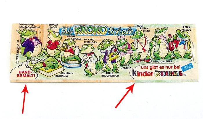 Schnittfehler vom Beipackzettel der Kroko Schule