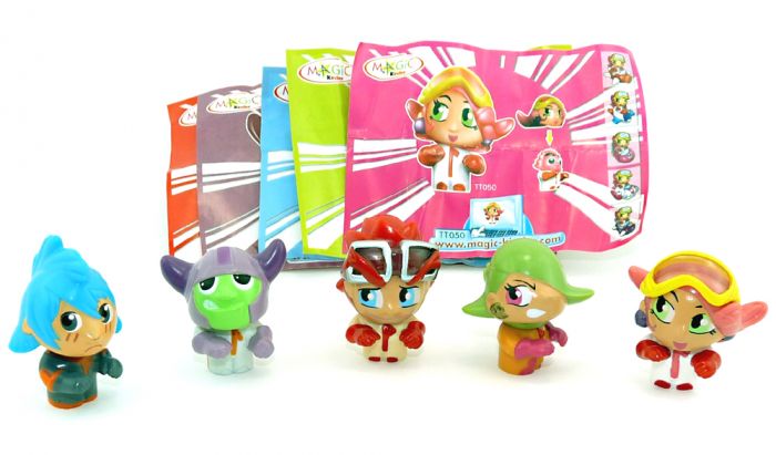 Alle 5 Figuren der Serie und die 5 Beipackzettel dazu (Manga Figuren)