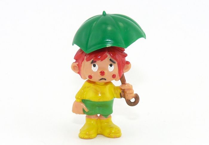 Pumuckl mit Schirm. Doppelkennung 4 im Schirm - sehr selten (mit Garantieschein)