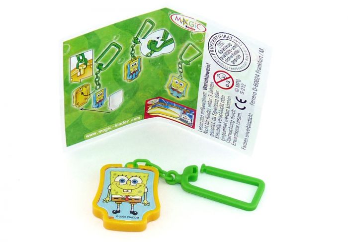 Schlüsselanhänger von SpongeBob Schwammkopf mit Beipackzettel