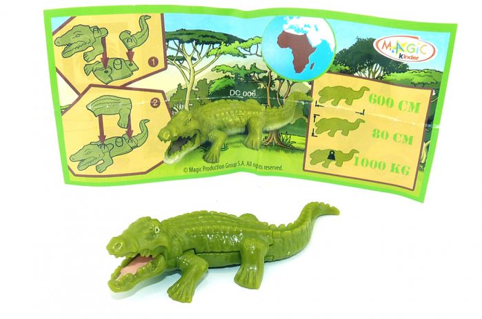 Krokodil von Ferrero Natoons mit Beipackzettel. Serie "Tiere aus Afrika" (Kennung DC006)