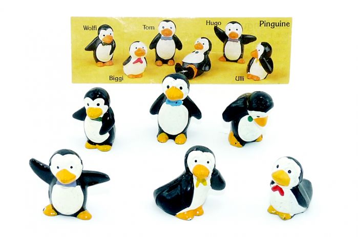 Pinguine mit Beipackzettel von der Firma Onken