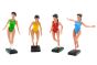 4er Set EU Sportlerin als Steckfiguren aus dem Jahr 1992