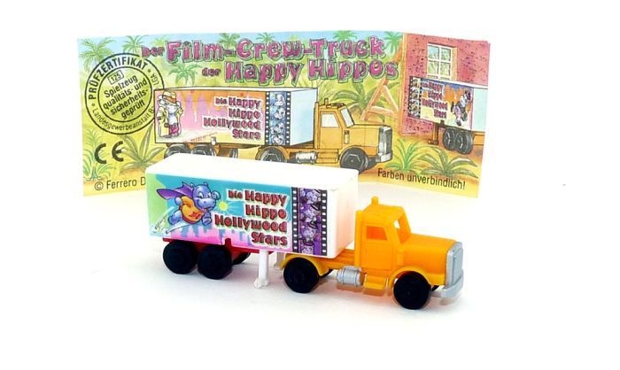 Truck Happy Hippo Hollywood in orange mit Beipackzettel (Motiv Happy Hero)